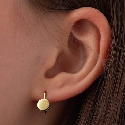 Детские серьги в желтом золоте с09258 №4