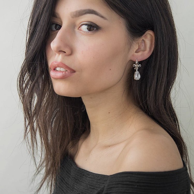 Сережки (фіаніти) 121005 від ювелірного магазину Онікс - 2