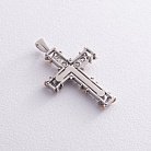 Срібний хрестик з фіанітами (позолота) 897 от ювелирного магазина Оникс - 2