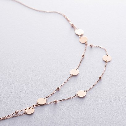 Золотое колье с монетками кол01409 №5