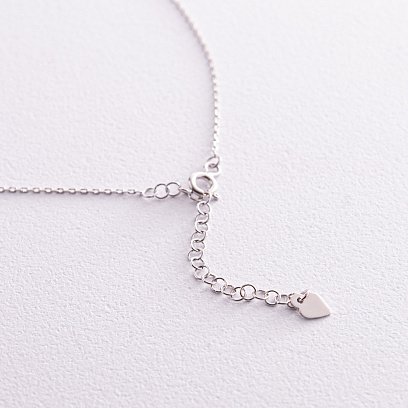 Серебряное колье с буквой В 18617ч №6