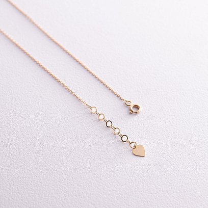 Золоте кольє "Хрестик" з фіанітами кол02202 №8