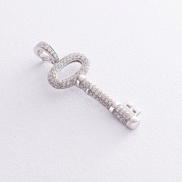 Золотая подвеска "Ключик" с бриллиантами пкит443 от ювелирного магазина Оникс