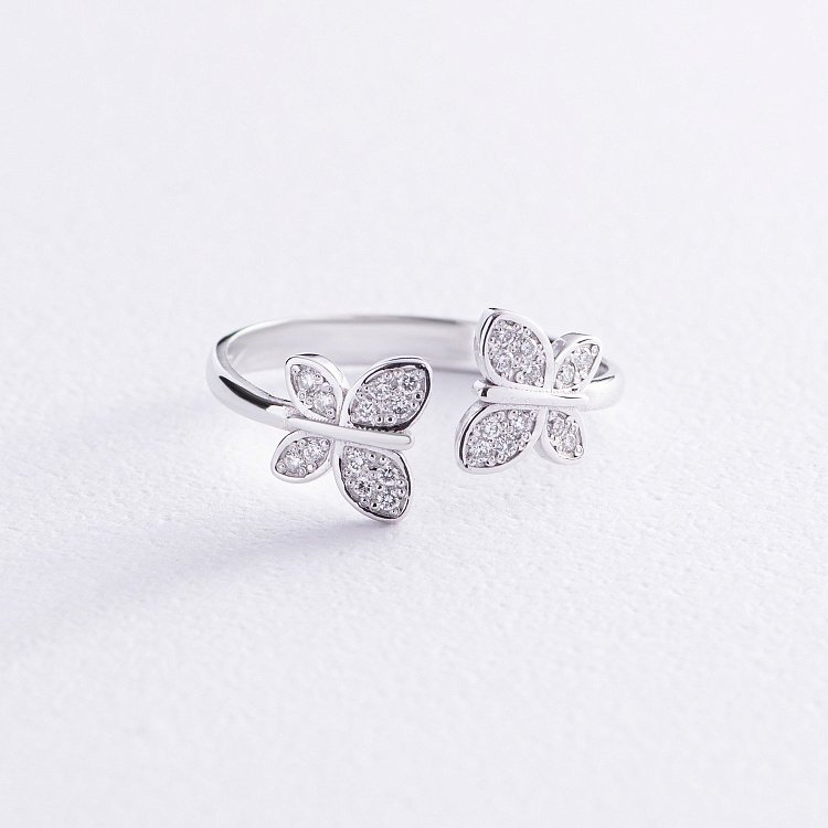 Золота каблучка "Метелики" з діамантами 29351121 від ювелірного магазину Онікс - 2