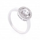 Серебряное кольцо с фианитами 112159 от ювелирного магазина Оникс