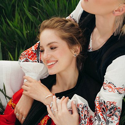 Серебряные серьги - пусеты "Подсолнухи" 123110 №4