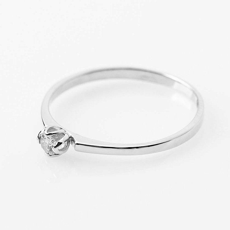 Золотое помолвочное кольцо с бриллиантом R0696б от ювелирного магазина Оникс - 2