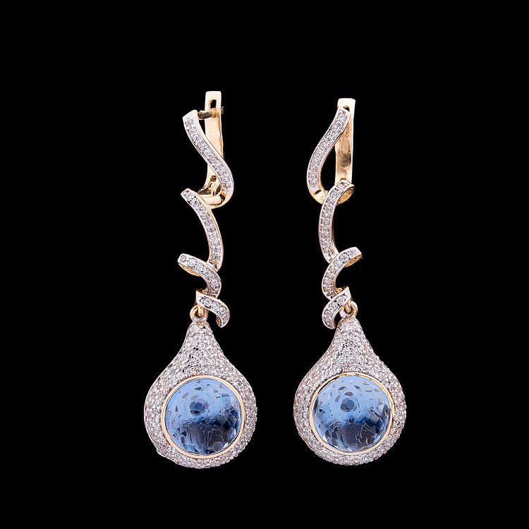 Ексклюзивні сережки з фіанітами с03547 від ювелірного магазину Онікс - 3