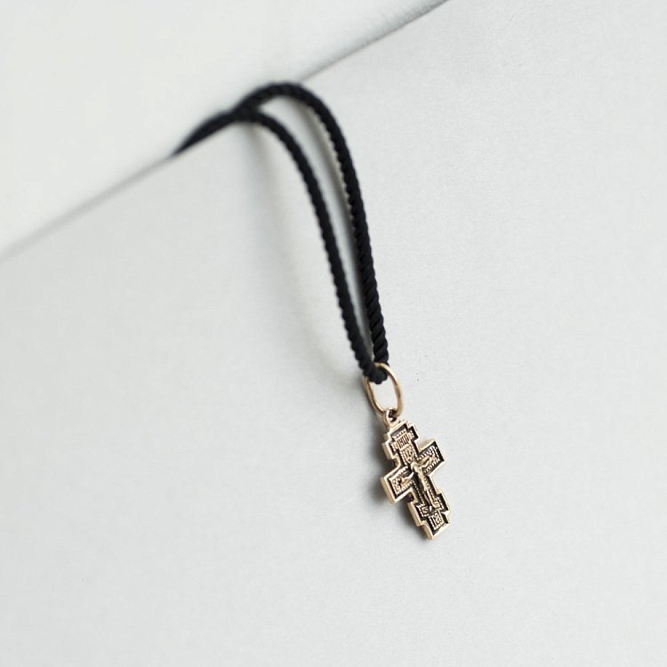 Православный крест (чернение) п01285 от ювелирного магазина Оникс - 2