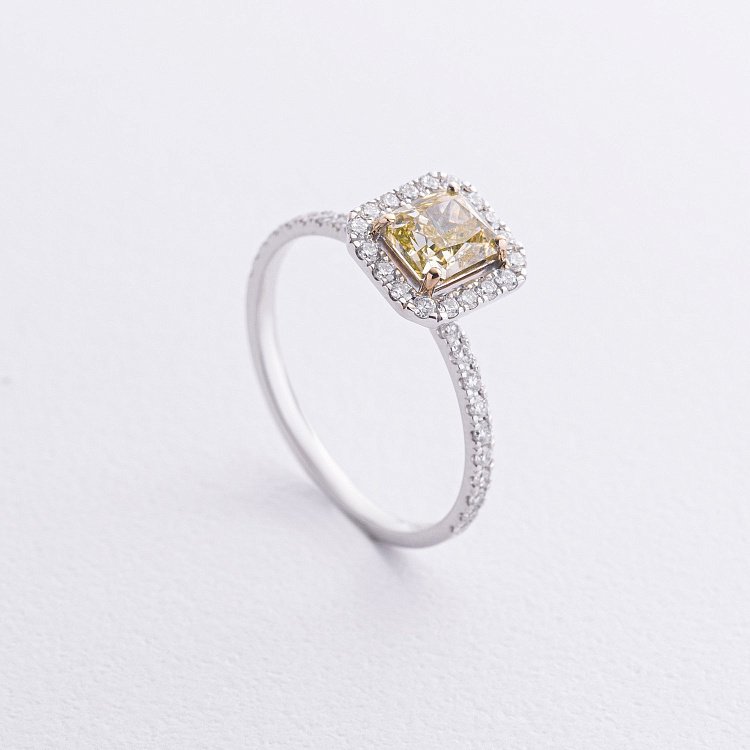 Каблучка з діамантами (біле золото) 242611121 від ювелірного магазину Онікс