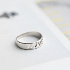 Серебряное кольцо "Love" 111718 от ювелирного магазина Оникс - 2