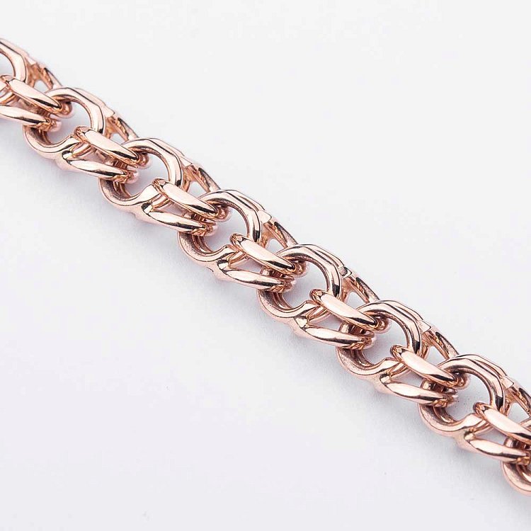 Золотий браслет плетіння Бісмарк б00369 від ювелірного магазину Онікс - 1