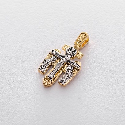 Серебряный крест "Распятие" позолота 132470