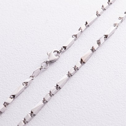 Фантазийная цепочка в белом золоте ц00470