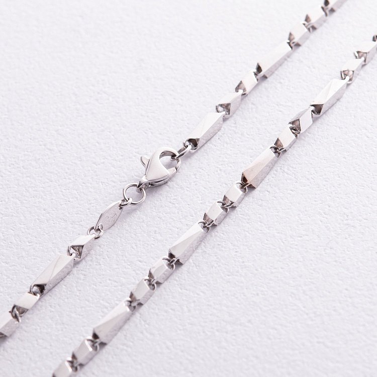 Фантазийная цепочка в белом золоте ц00470 от ювелирного магазина Оникс