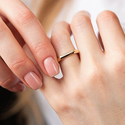 Каблучка "Дженніфер" у жовтому золоті к07472 №4