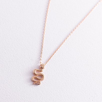 Золотое колье "Змея" кол02053