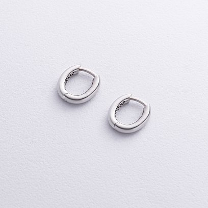 Сережки "Stella" у білому золоті с08880 №3