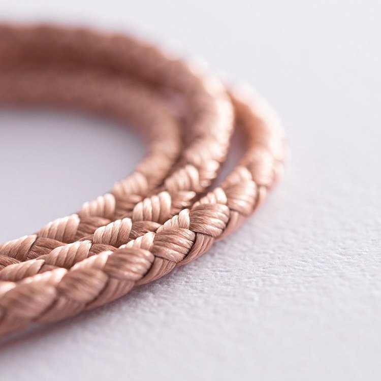 Шелковый шнурок с серебряной застежкой 18595 от ювелирного магазина Оникс - 1