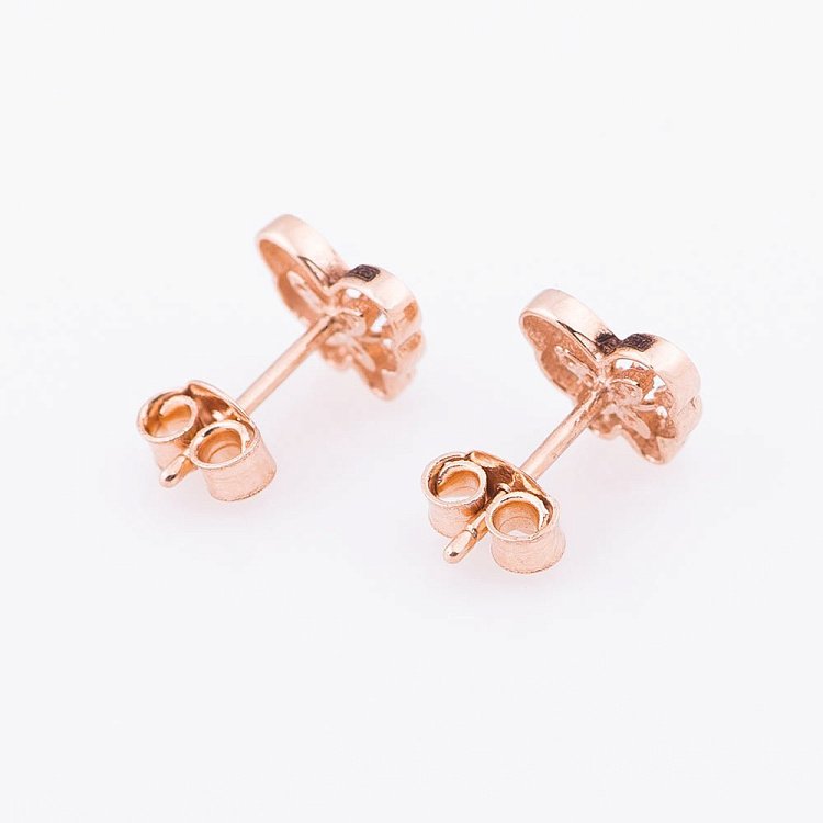 Золоті сережки "Метелики" з фіанітами с04765 від ювелірного магазину Онікс - 2