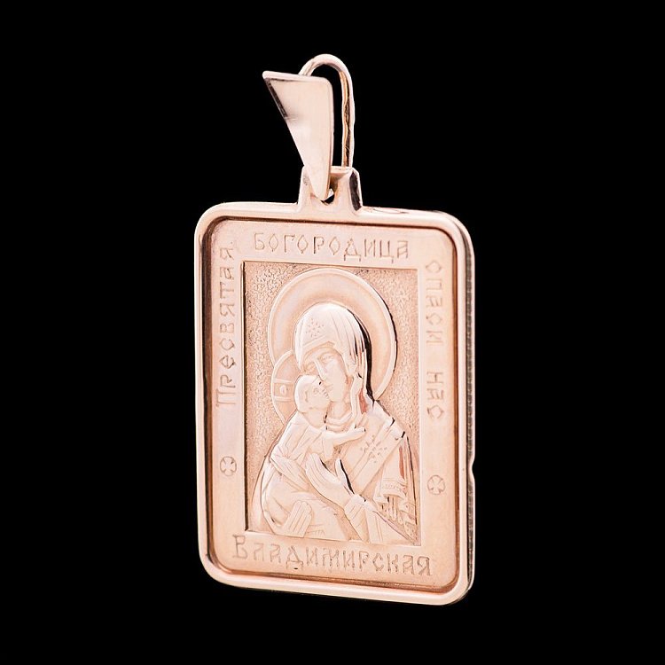 Ладанка "Пресвятая Богородица Владимирская" п00683 от ювелирного магазина Оникс