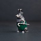 Серебряная фигура "Мышь" ручной работы 23136 от ювелирного магазина Оникс - 2