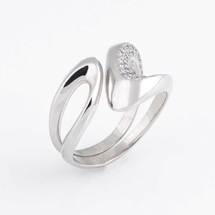 Срібний перстень (фіаніти) 111786 від ювелірного магазину Онікс - 1