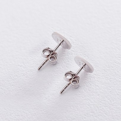 Золоті сережки-пусети з фіанітами с06418 №3