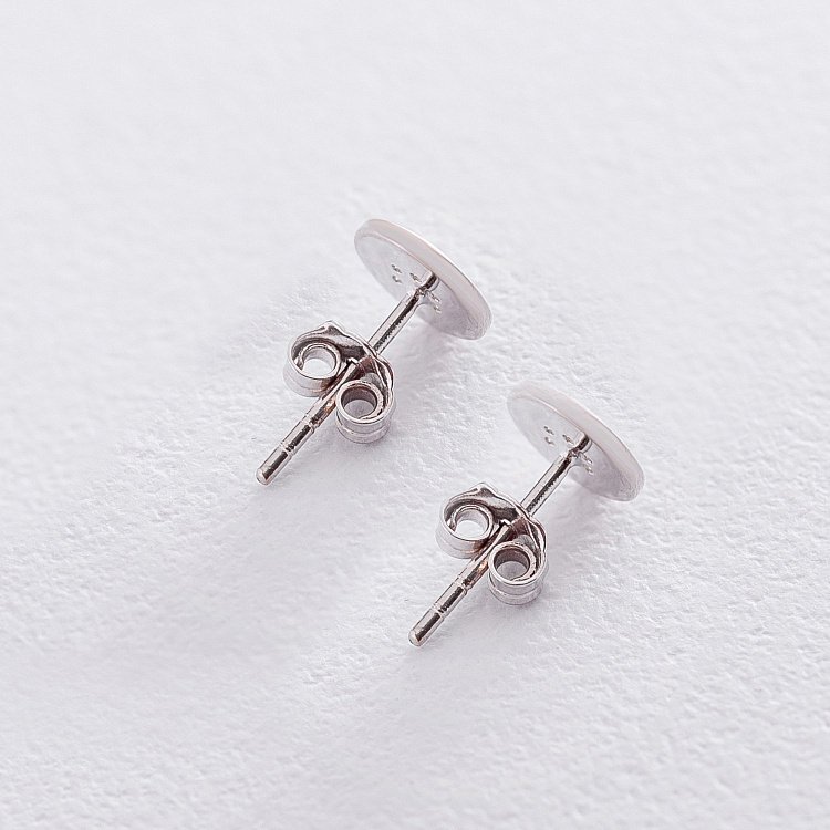 Золоті сережки-пусети з фіанітами с06418 від ювелірного магазину Онікс - 2