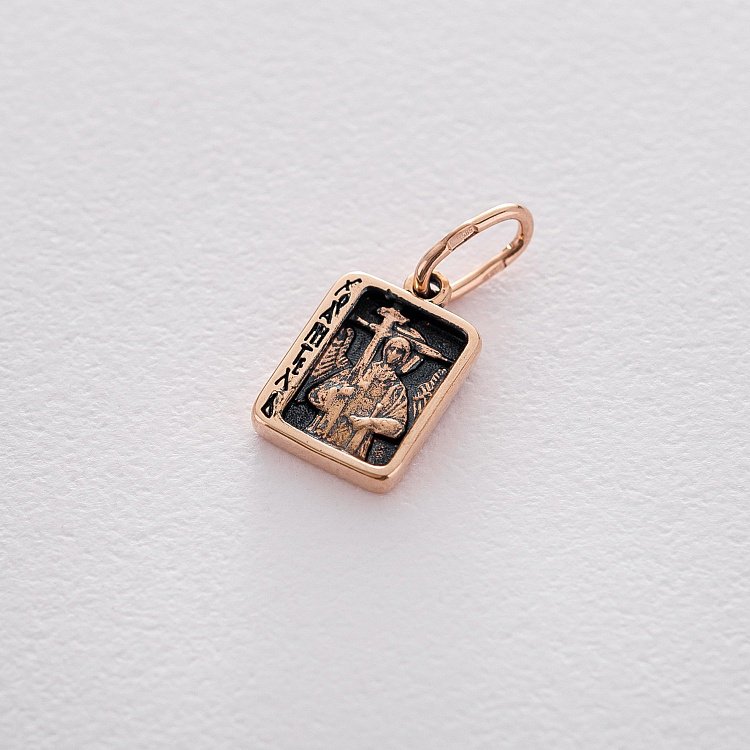 Золота ладанка з чорнінням п03246 від ювелірного магазину Онікс