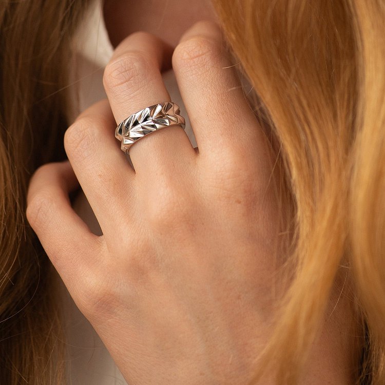 Срібна каблучка "Колосок" 7180род від ювелірного магазину Онікс - 8