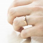 Золотое помолвочное кольцо с фианитом к04918 от ювелирного магазина Оникс - 4