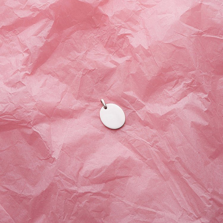 Серебряный кулон для гравировки (овальный) 133045 от ювелирного магазина Оникс - 1