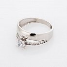 Золотое помолвочное кольцо с фианитами к04891 от ювелирного магазина Оникс - 2