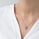 Золотий хрестик (синій сапфір, діамант) пб0110lg от ювелирного магазина Оникс - 1