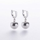 Срібні сережки "Кульки" 12032 от ювелирного магазина Оникс - 5