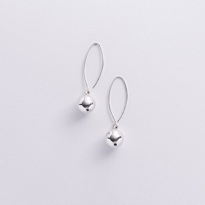 Срібні сережки "Кульки" 12105а
