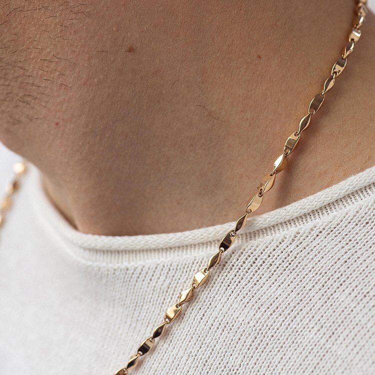 Золотая мужская цепочка ц00578 - 3 Золотая мужская цепочка ц00578 от ювелирного магазина Оникс - 3