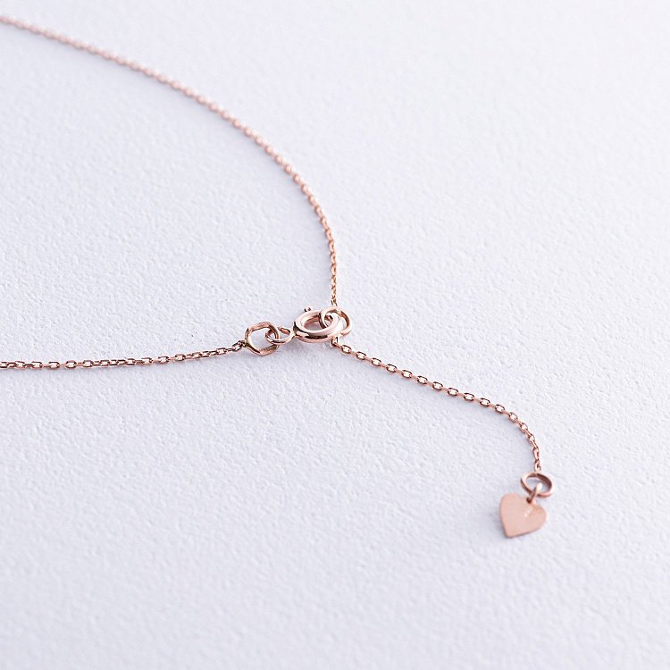 Кольє "Сердечко" у червоному золоті кол02201 від ювелірного магазину Онікс - 3