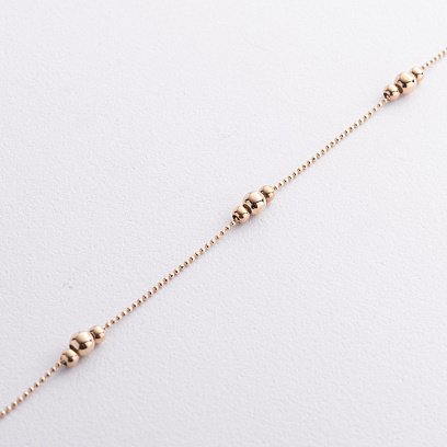 Золотий браслет "Кульки" на ногу б05554 №3