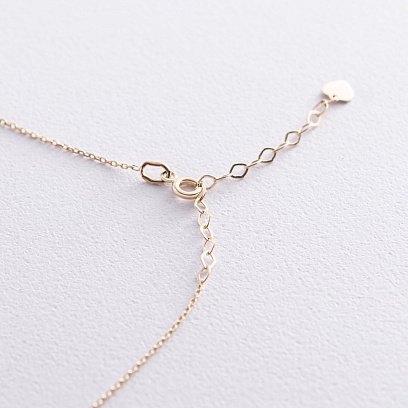 Колье "Кружочки" в желтом золоте кол01842 №5