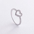Золотое кольцо "Сердечко" с бриллиантами кб0496ch от ювелирного магазина Оникс - 2
