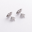 Золоті сережки - пусети "Квіточки" з діамантами сб0663cha от ювелирного магазина Оникс - 1