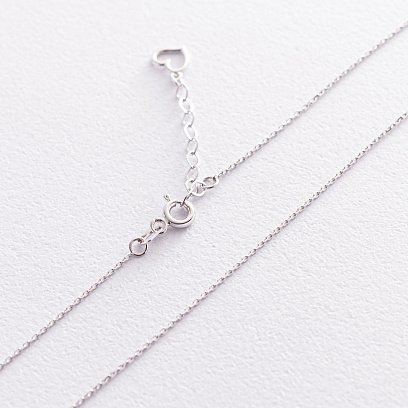 Золоте кольє "Серце" з діамантом колб0062y №6