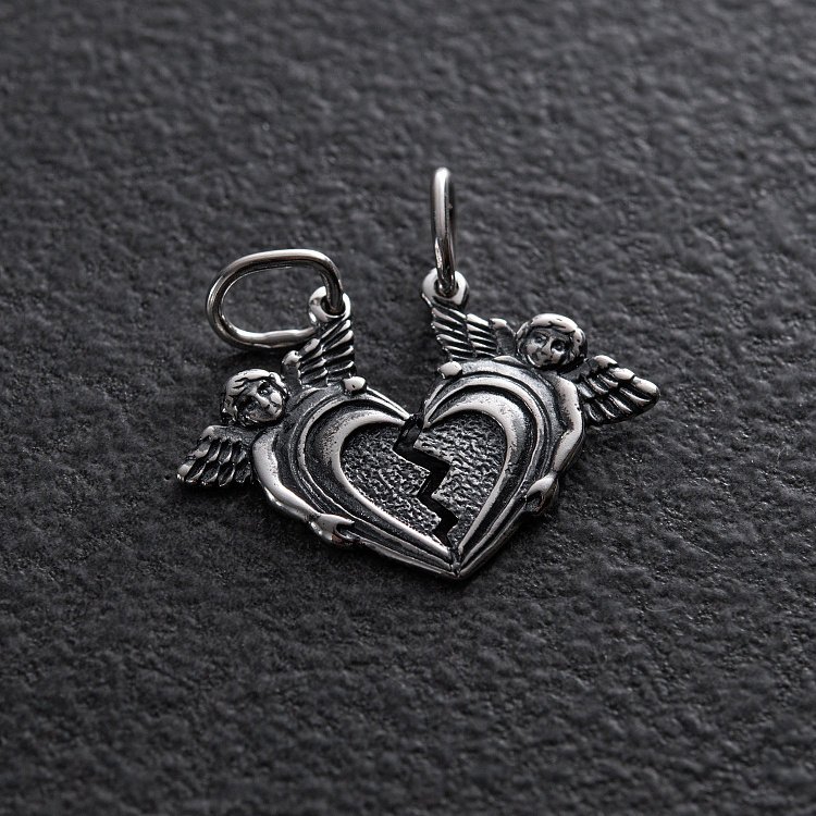 Підвіска "Дві половинки серця" (янголята) 13872 від ювелірного магазину Онікс