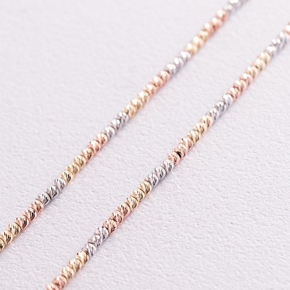 Ланцюжок "Кульки" у трьох кольорах золота ц00442 №3