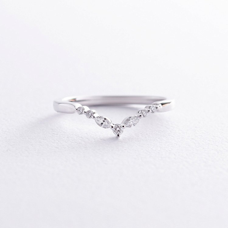 Кольцо в белом золоте с бриллиантами кб0482nl от ювелирного магазина Оникс - 2