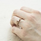 Золотое помолвочное кольцо (фианиты) к04769 от ювелирного магазина Оникс - 1