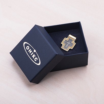 Серебряный крест с позолотой 132445 №9