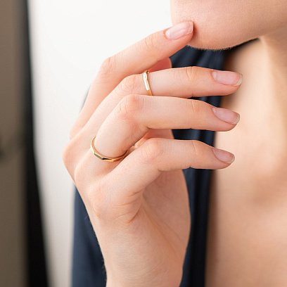 Каблучка "Далія" в жовтому золоті к06866 №12